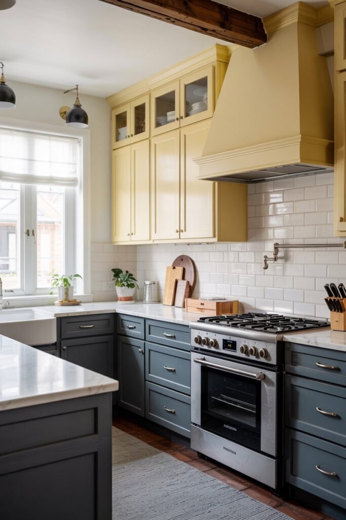 Charcoal and Pale Yellow