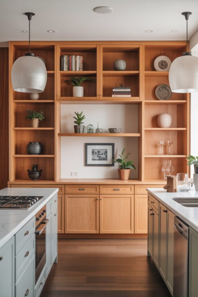 Consistent Cabinetry into the Living Area