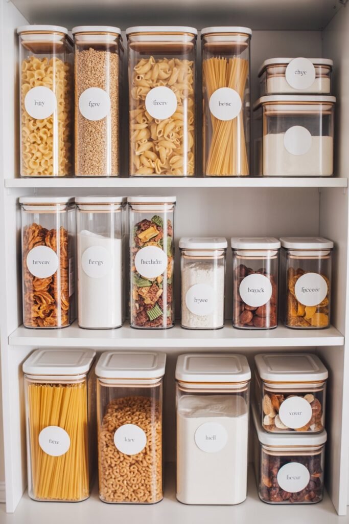  Decant Dry Goods into Clear Containers