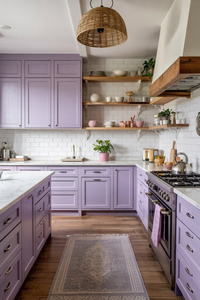 Lavender and Light Wood