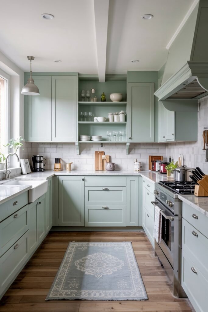 Mint Green and Light Gray