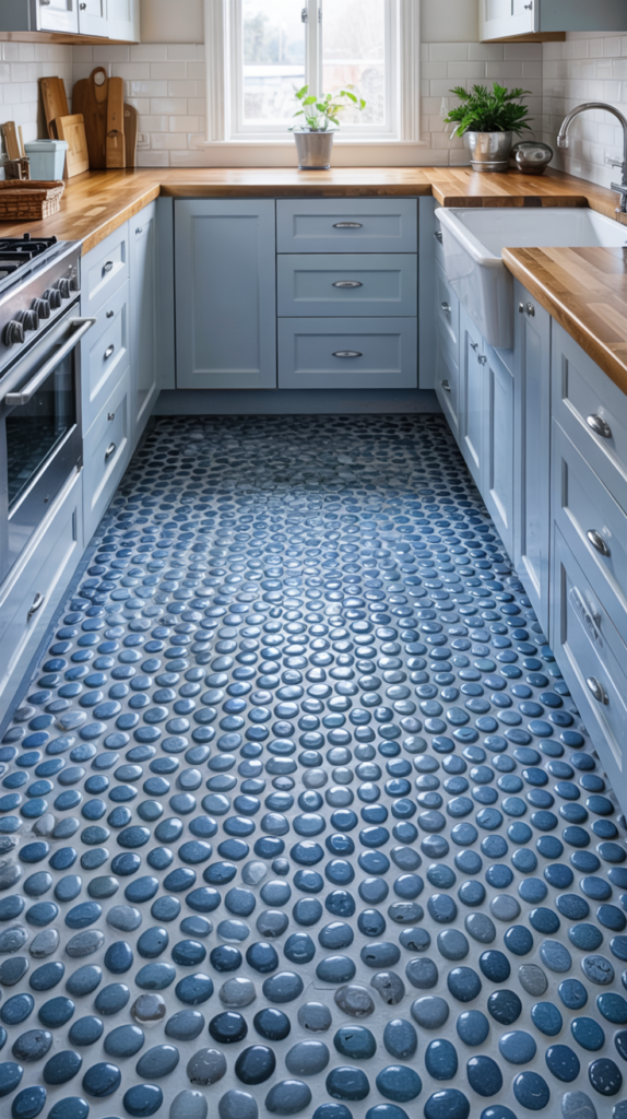 Ocean Blue Pebble Tiles