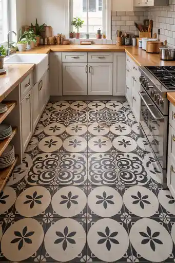 Patterned Encaustic-Style Tiles