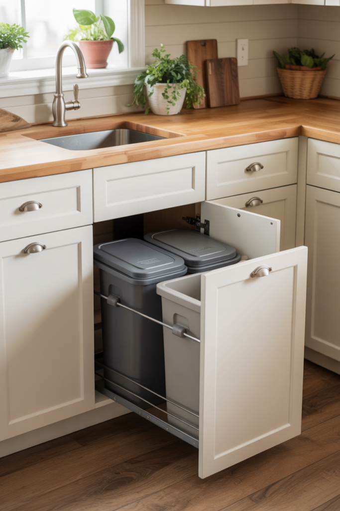 Pull-Out Trash and Recycling Bins