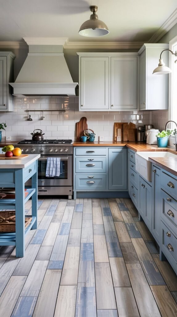 Sky Blue Vinyl Planks