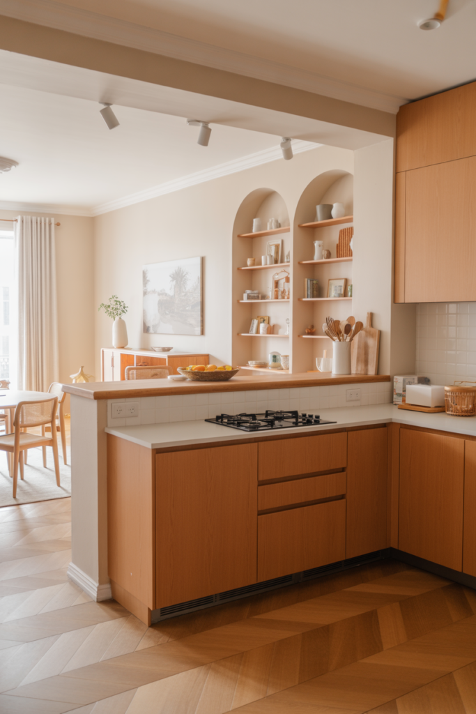 The Broken-Plan Layout with a Half-Wall