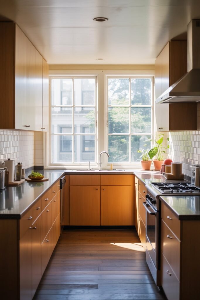 The Galley Kitchen with a Window Wall