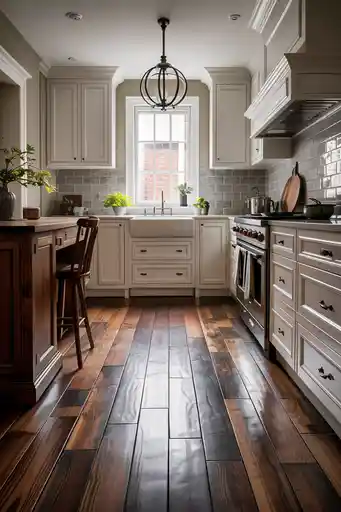 Wood-Look Dark Tiles