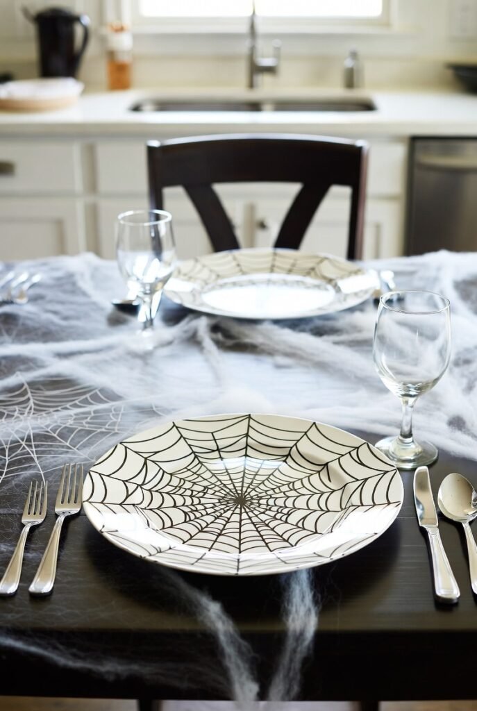 Add Cobweb Charger Plates