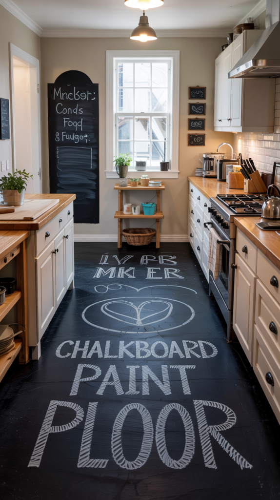 Chalkboard Paint Floor