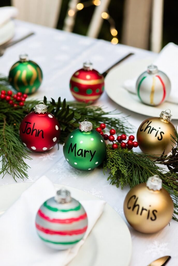DIY Ornament Place Cards