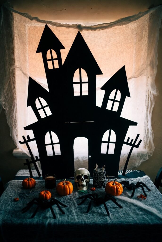  Display a Haunted House Backdrop