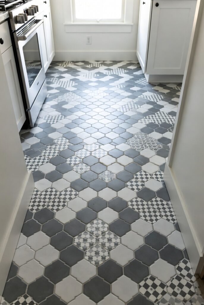Geometric Gray Tile