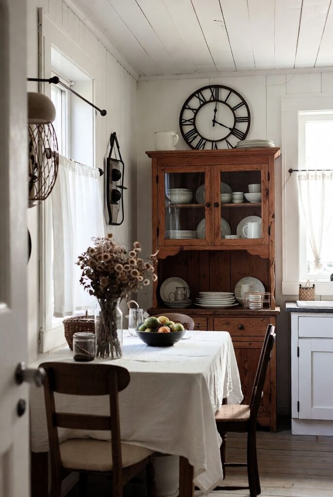 Bright White with Wood Warmth