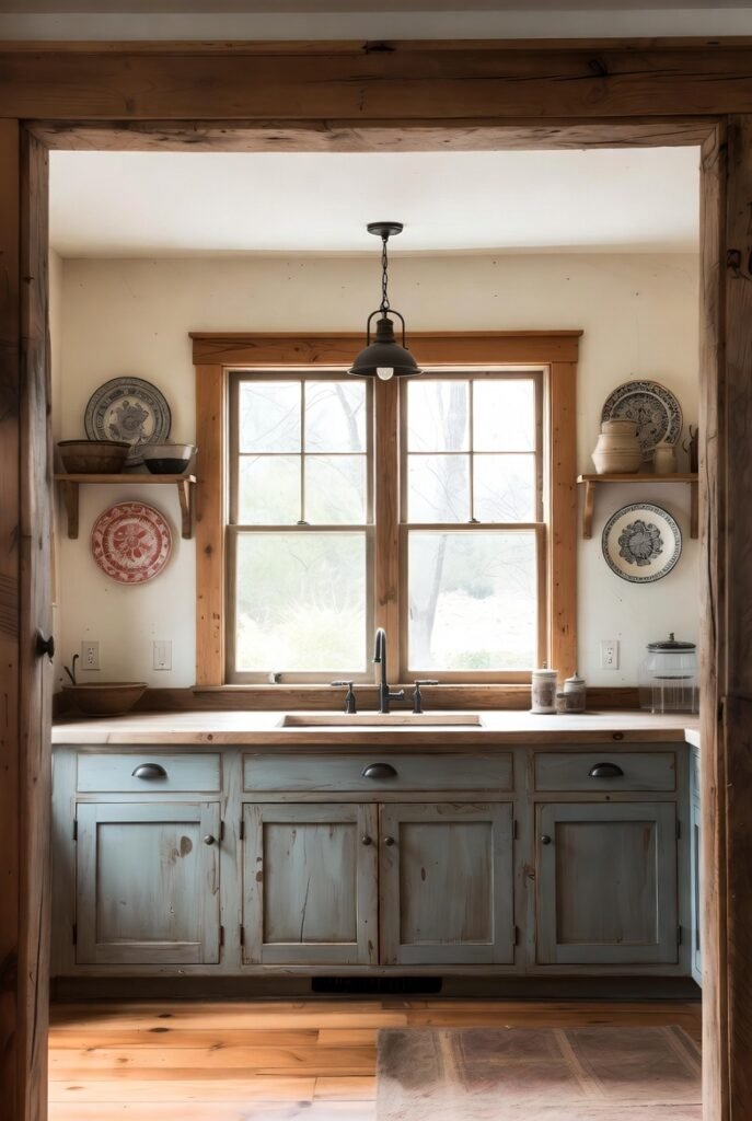 Soft Sage and Natural Wood