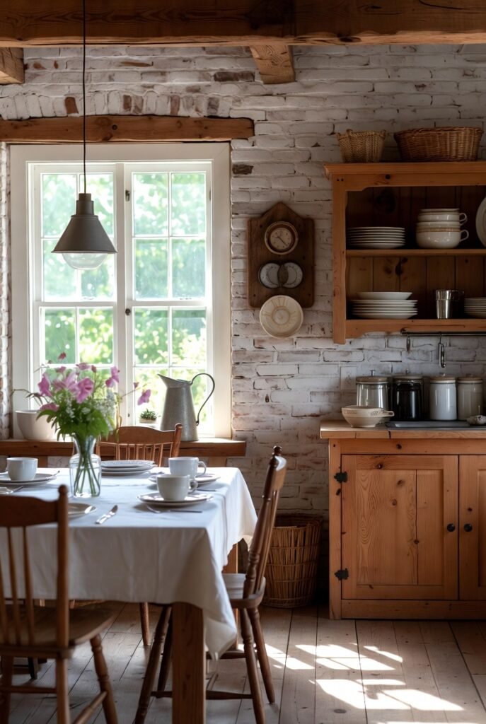 Whitewashed Brick Storytelling