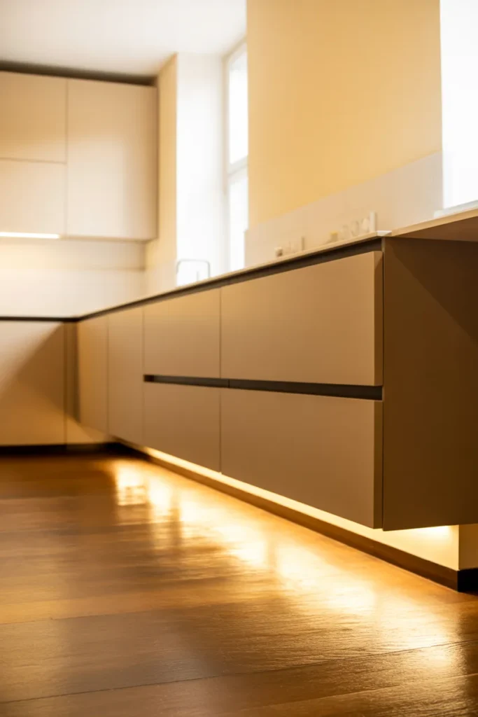 Floating Beige Cabinets