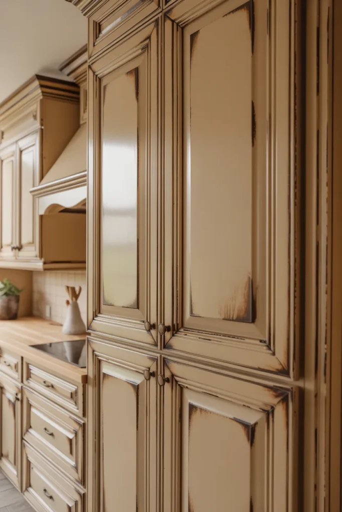  Glazed Beige Cabinets