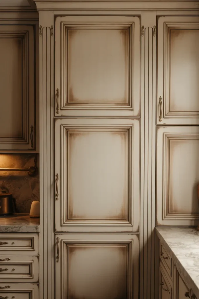  Raised-Panel Beige Cabinets