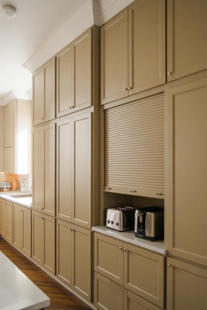 Tall Beige Cabinets