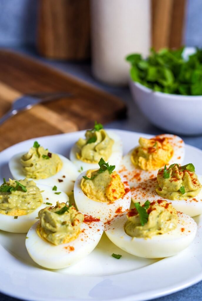 Deviled Eggs with Avocado Filling