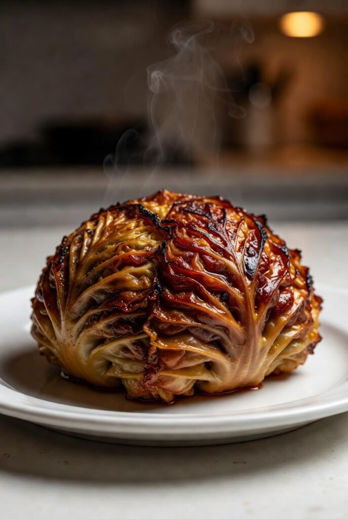 Whole Roasted Glazed Cabbage